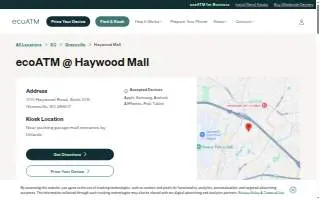 ecoATM of Greenville website