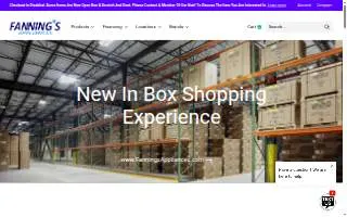 Fannings Appliances website