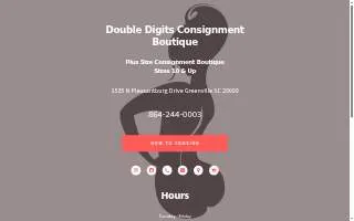 Double Digits Consignment Boutique website