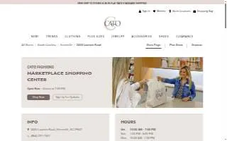 Cato Fashions of Greenville website