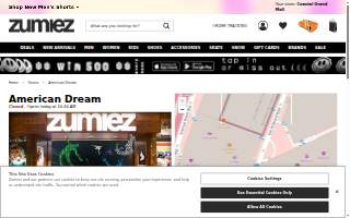 Zumiez of East Rutherford website