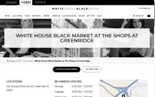 White House Black Market of Greenville website