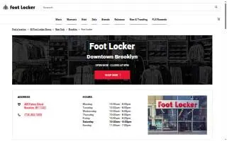 Foot Locker of Brooklyn website