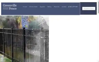 Greenville Fence Sales website