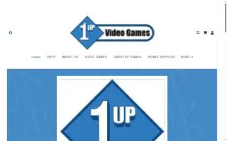 1Up Video Games of Greenville website