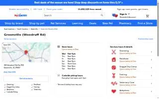 PetSmart of Greenville website