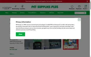 Pet Supplies Plus University Square website