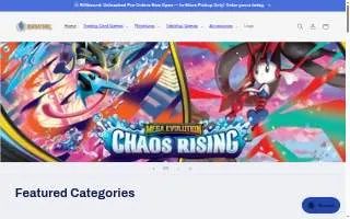 Manathril Cards and Collectibles website