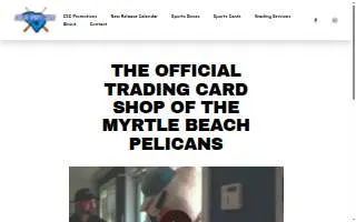 Coastal Sports Cards of Simpsonville website