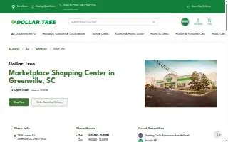 Dollar Tree of Greenville website