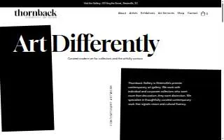 Thornback Art Gallery website