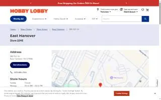Hobby Lobby of East Hanover website