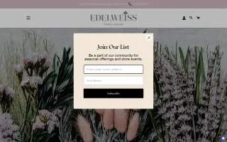 Edelweiss Floral Atelier website