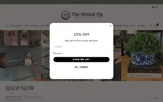 The Nested Fig- Outlet & Warehouse website