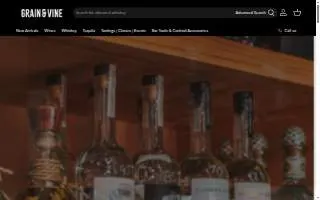 Grain & Vine website