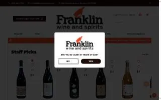 Franklin Wines & Spirits website