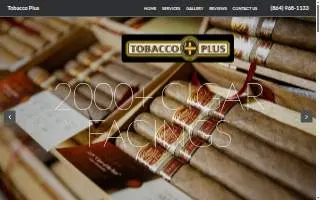 Tobacco Plus Cigars SC website