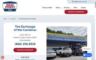 Tire Exchange of the Carolinas - a Main Street Auto shop