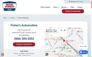 Fisher's Automotive - a Main Street Auto Shop website