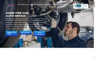 Cobb Tire and Auto Repair of Greenville website