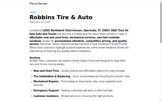 Robbins Tire & Auto