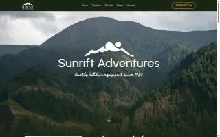 Sunrift Adventures website