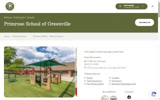 Primrose School of Greenville website