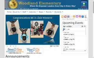 Woodland Elementary School website