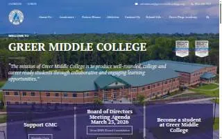 Greer Middle College Charter High School website