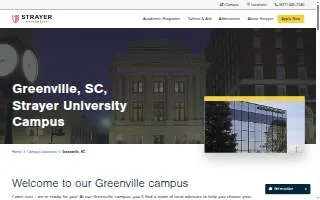 Strayer University of Greenville website