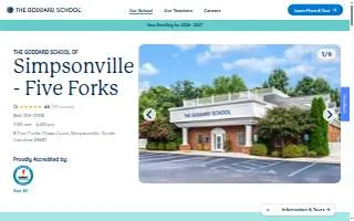 The Goddard School of Simpsonville - Five Forks website