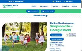 Big Blue Marble Academy Georgia Road website