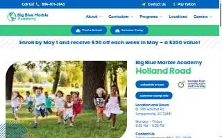 Big Blue Marble Academy Holland Road website