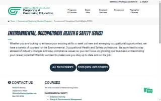 Greenville Technical College Environmental, Occupational Health and Safety Training website