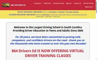 864 Drivers Ed Greenville website