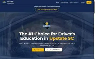 Maverick Driving Academy of Greenville website
