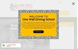 1 Wall Driving School website