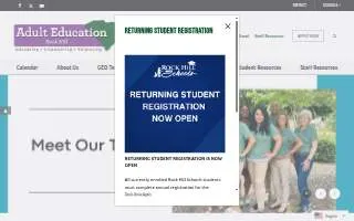 Rock Hill Adult Education website