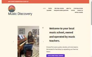 Music Discovery Music School website