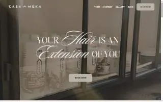 Casa Meka, Hair Extensions Salon website