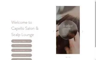 Capello Salon and Scalp Lounge website