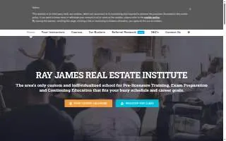 Ray James Real Estate Institute website