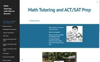 Russell Math Tutoring website