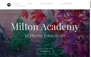 Milton Academy: Home School Resource Center website