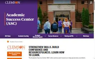 Class of 1956 Academic Success Center website