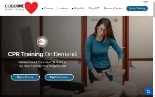 Code One CPR Training of Greenville website