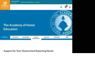 The Academy of Home Education website