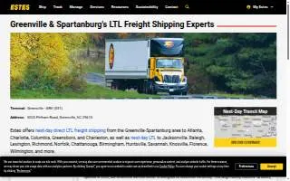Estes Express Lines of Greer website