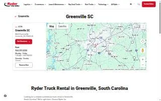 Ryder Truck Rental of Greenville website