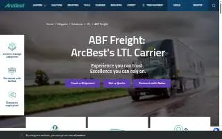 ABF Freight of Eugene website